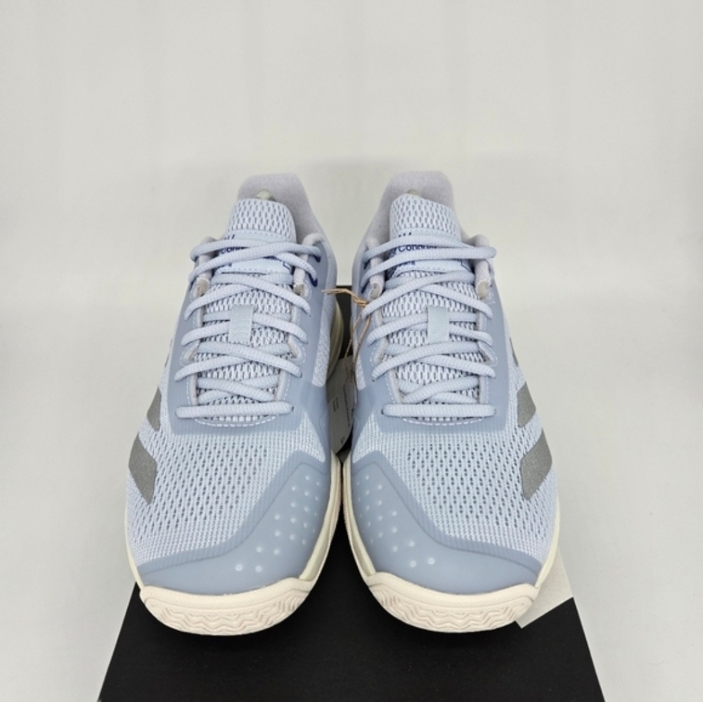 New adidas Pickleball Halo Blue Silver Metallic Women's Shoes Size 9 - Picture 2 of 8